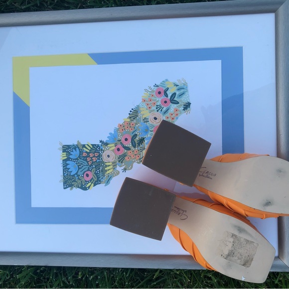 Neon orange Sam Edelman Platform Heels - Picture 6 of 8